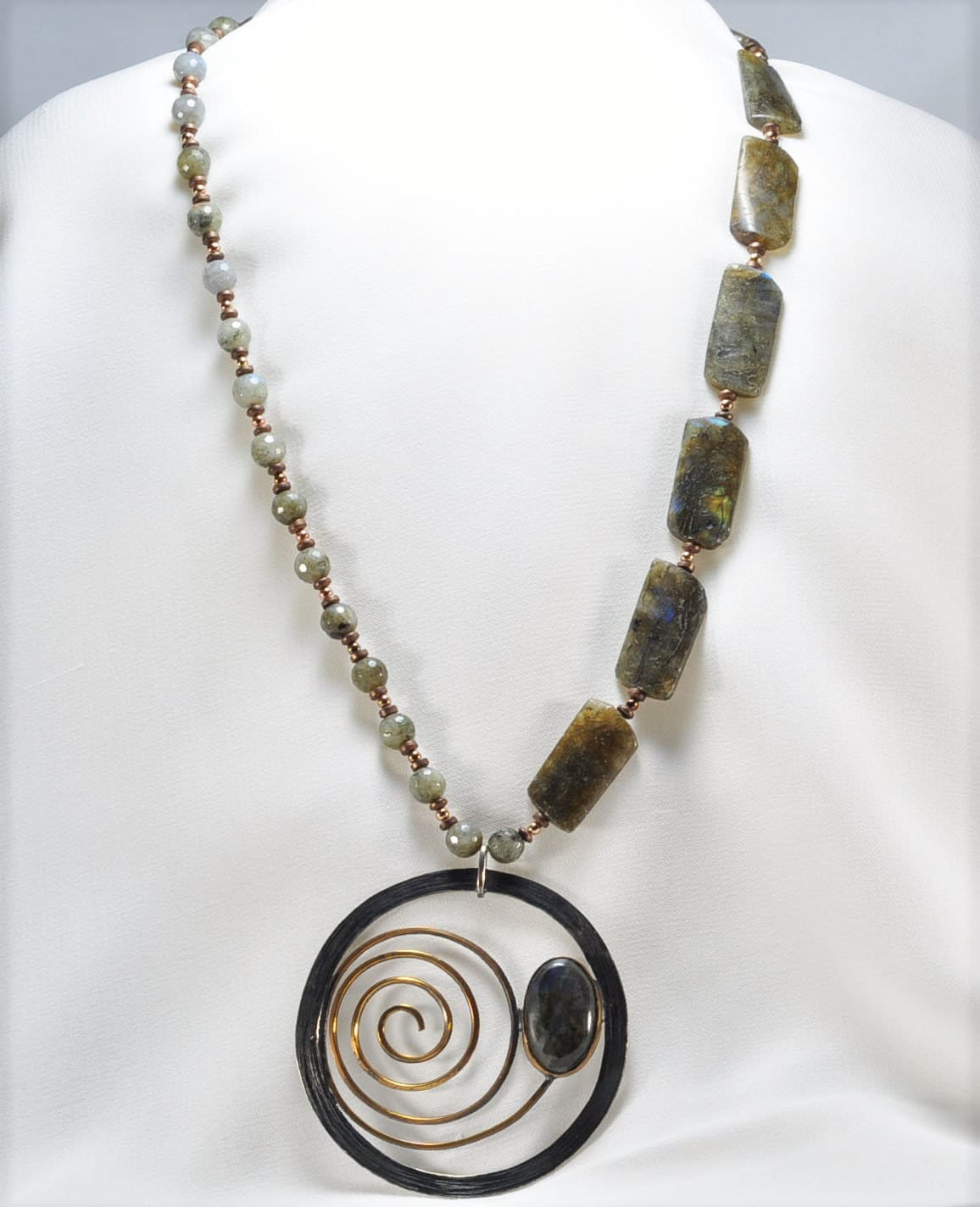 Handmade Labradorite  Silver Necklace,925 Sterling Silver Genuine Authentic Necklace, Labrodorite  Gemstone Jewelry Gift for Her