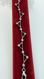 Handmade Zircon Gemstone Silver Bracelet: December Birthstone Jewelry
