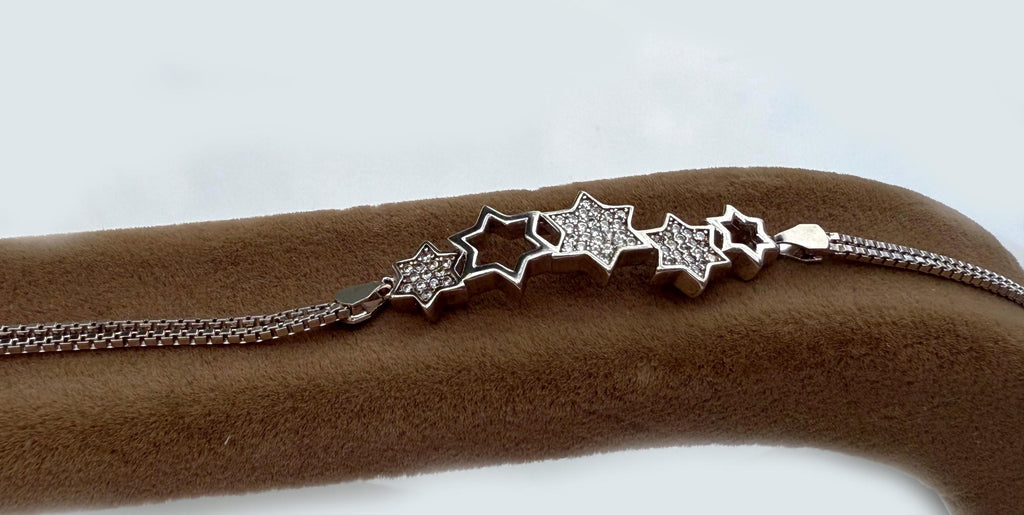 Handmade Zircon Gemstone Silver Bracelet: December Birthstone Jewelry