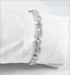 Handmade Genuine Baguette Zircon Gemstone Silver Bracelet, Zircon Bracelet Jewelry,Handcrafted, Gift For Her, Wedding Gift