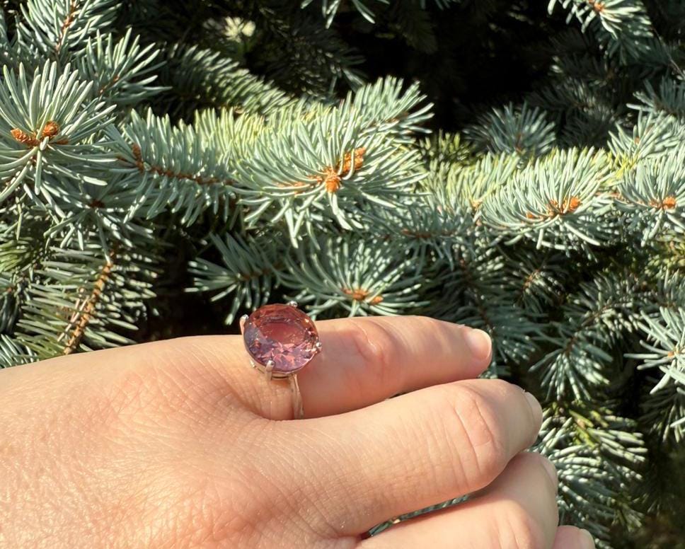Handmade Sultanite Silver Color Changing Ring, Handcrafted Sultanite Jewelry,Wedding Ring Gift, Sultanite Art Deco Ring,Gift for Her