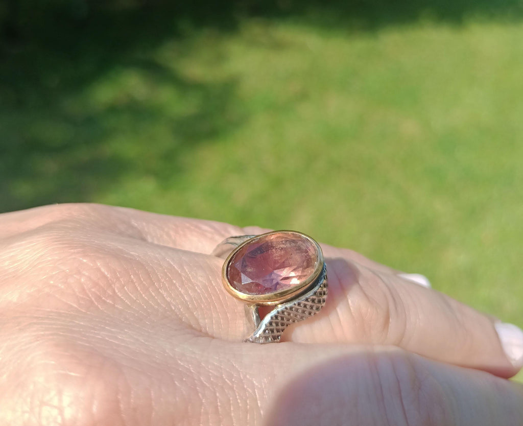 Handmade Color Changing Sultanite Silver Ring Jewelry