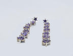 Handmade Amethyst Star Silver Earrings: February Birthstone Jewelry