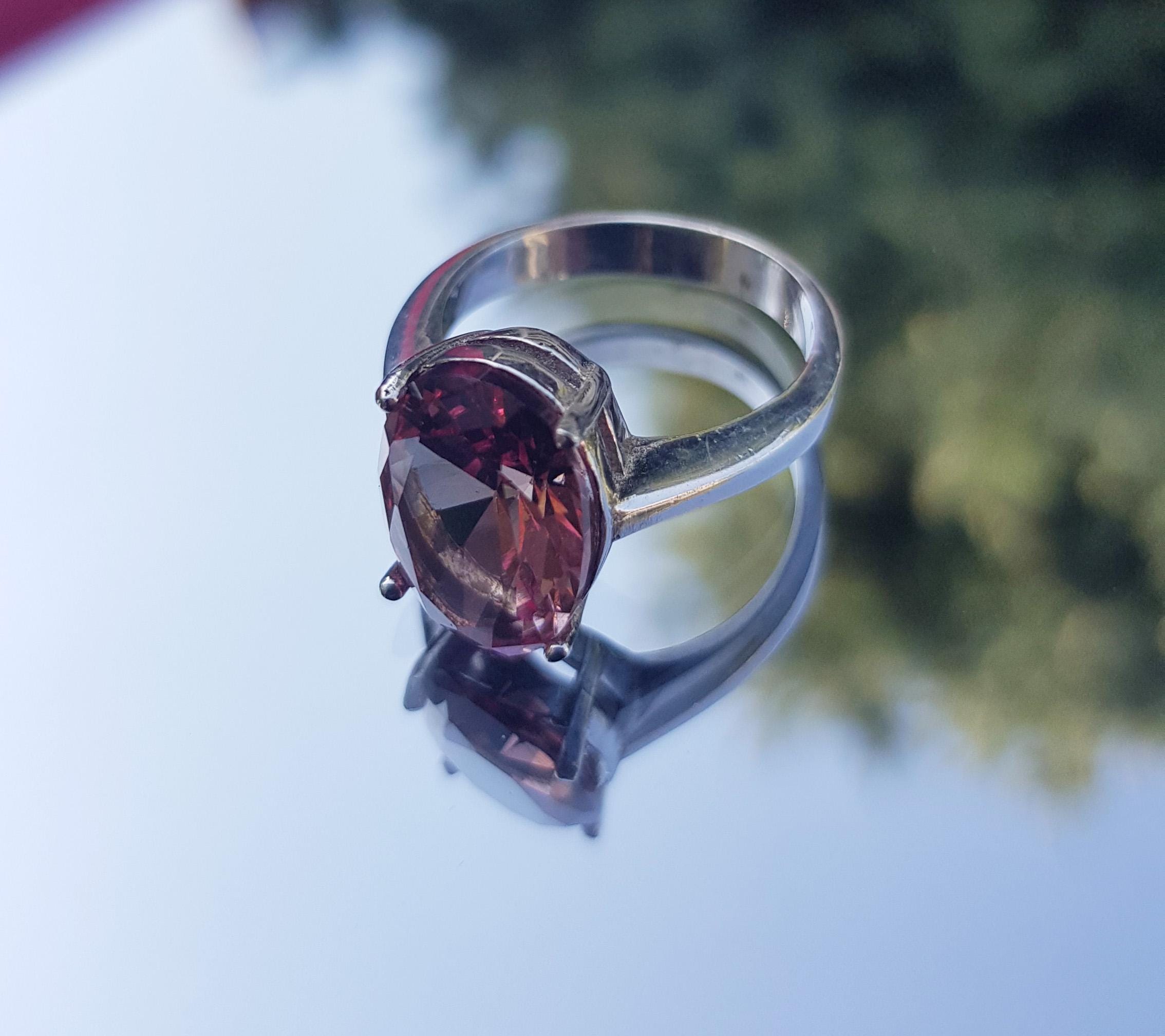 Handmade Color Changing Sultanite Silver Ring: Turkish Gemstone Jewelry