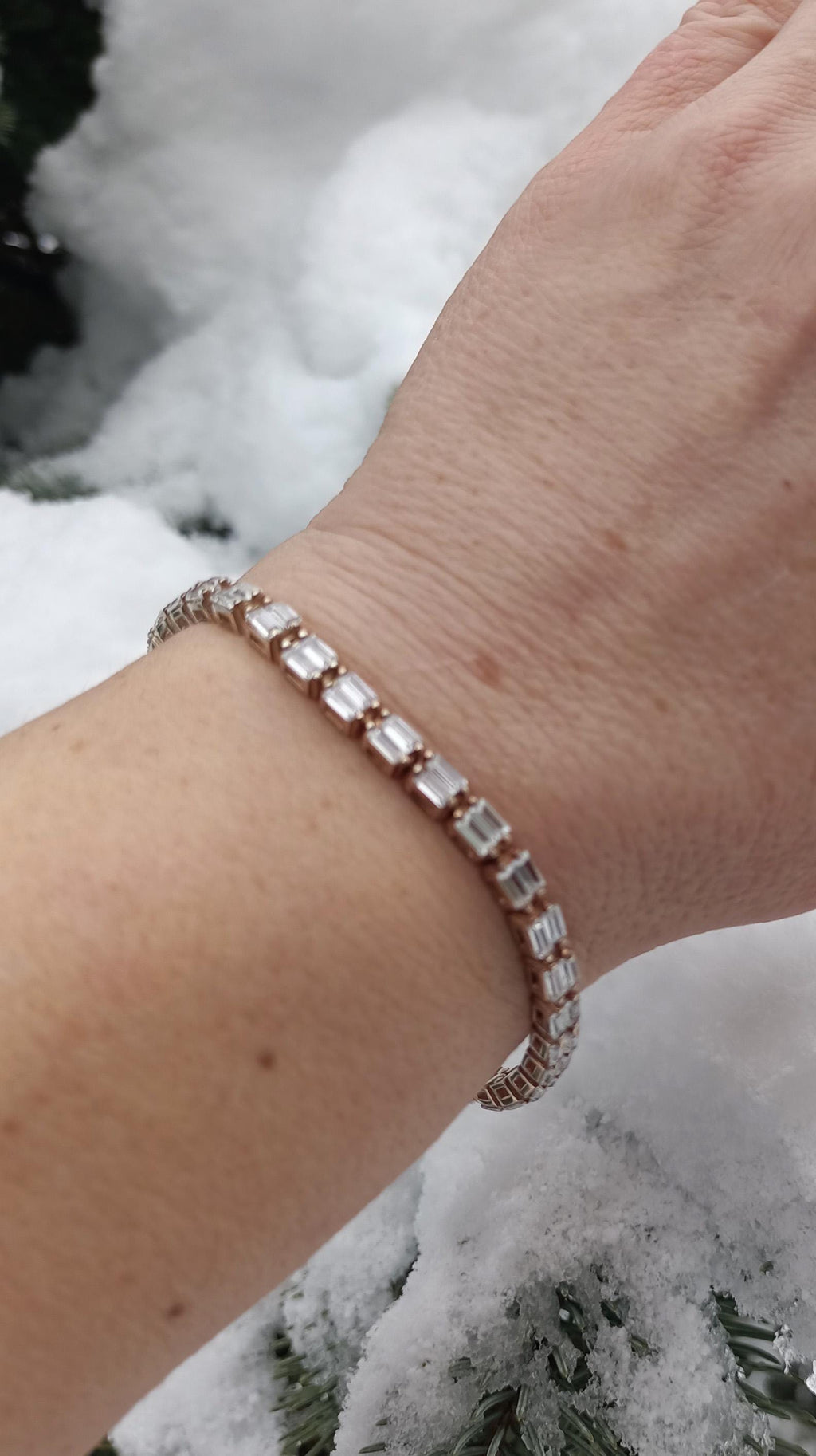 Handmade Genuine Zircon Gemstone Rose Silver Bracelet, Zircon Bracelet Jewelry,Handcrafted, Gift For Her, Wedding Gift