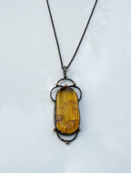 Handmade Sterling Silver Amber Necklace: Gemstone Jewelry Gift