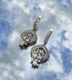 Handmade Sterling Silver Zircon Earrings: December Birthstone Jewelry