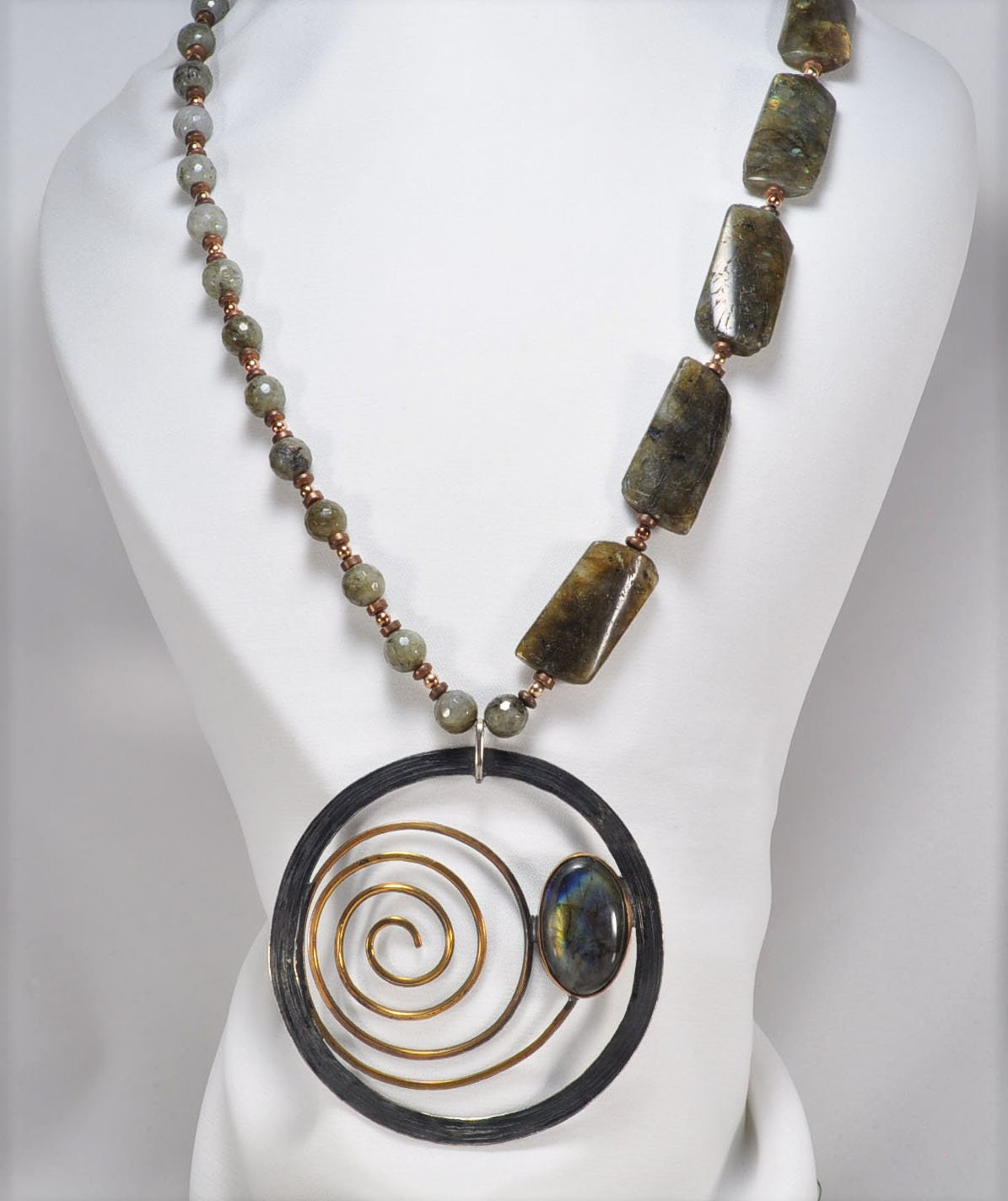 Handmade Labradorite  Silver Necklace,925 Sterling Silver Genuine Authentic Necklace, Labrodorite  Gemstone Jewelry Gift for Her