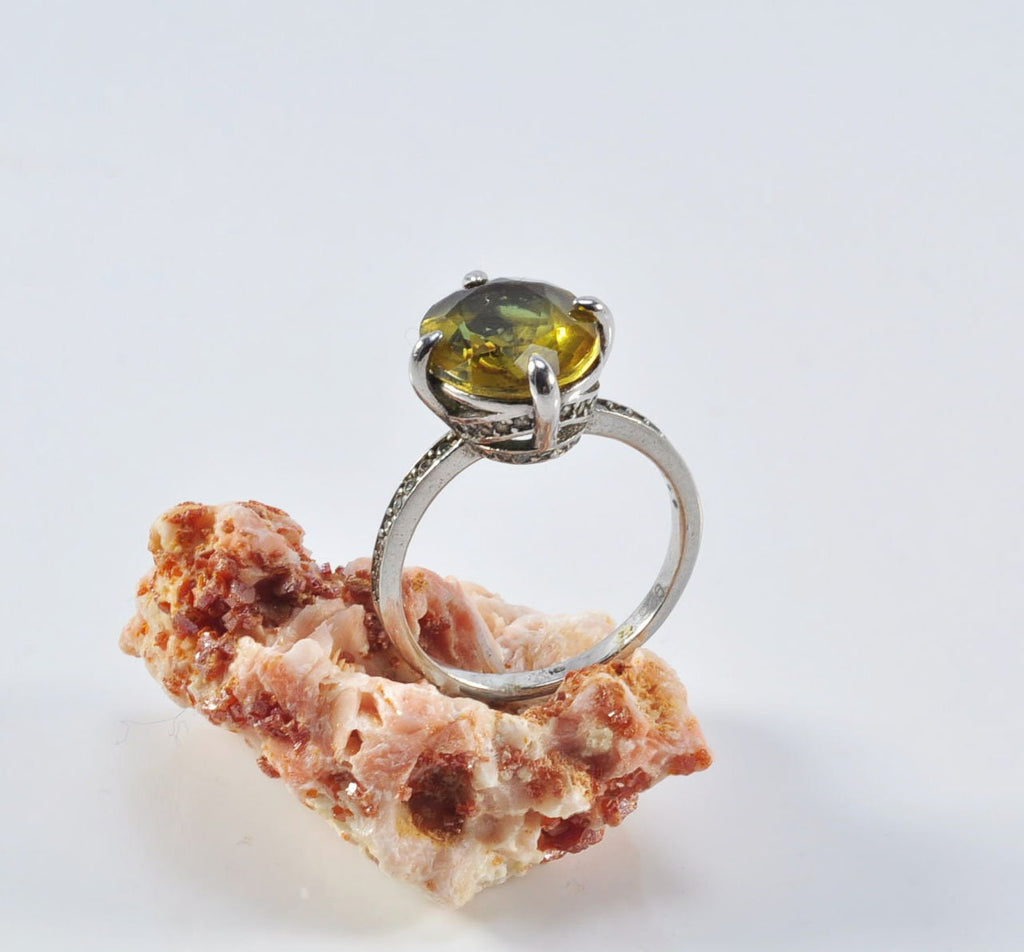 Handmade Color Changing Sultanite Silver Ring, Handcrafted Sultanite Jewelry,Wedding Ring Gift, Sultanite Anniversary Ring,Gift for Her
