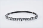 Handmade Genuine Zircon Gemstone Black Silver Bracelet,Zircon Bracelet Jewelry,Handcrafted Black Silver Zircon Bracelet Gift for Her