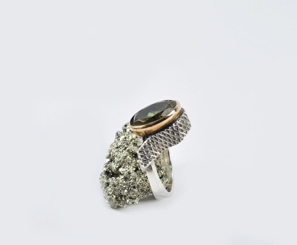 Handmade Color Changing Sultanite Silver Ring Jewelry