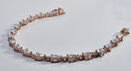 Handmade Genuine Zircon Gemstone Rose Silver Bracelet, Zircon Bracelet Jewelry,Handcrafted, Gift For Her, Wedding Gift