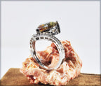 Handmade Color Changing Sultanite and Zircon Silver  Ring, Handcrafted Sultanite Jewelry,Gift for Her