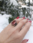 Handmade Sultanite Ring in Sterling Silver, Unique Gemstone Jewelry, Color‑Changing Design