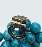 Handmade Turquoise Ring: 925 Sterling Silver Band, Artisan Jewelry