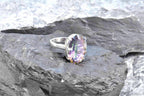 Handmade Genuine Mystic Topaz Silver Ring,Mystic Topaz Jewelry,Mystic Topaz Gemstone Ring,Crystal Cut Ring,Handcrafted,Artist Design