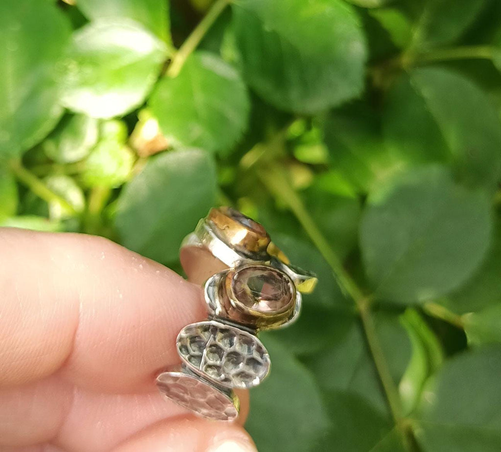 Handmade Color Changing Sultanite Silver Ring: Turkish Gemstone Jewelry