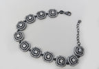 Handmade Zircon Gemstone Bracelet: Black Silver Jewelry Gift