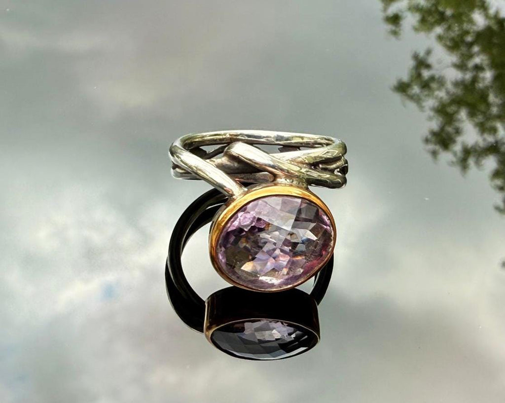 Handmade Amethyst Sterling Silver Ring: February Birthstone Jewelry