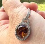 Handmade Citrine Silver Necklace: Gemstone Jewelry Gift
