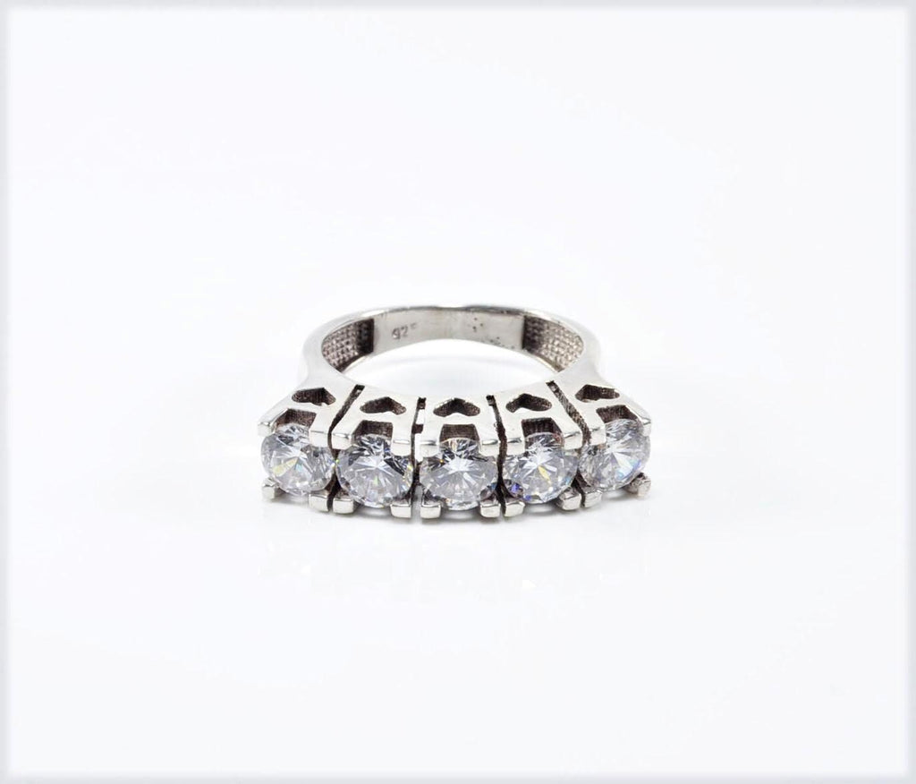 Handmade Zircon 925 Sterling Silver Ring, Handcrafted Zircon Jewelry,Wedding Ring Gift, Anniversary Gift for Her