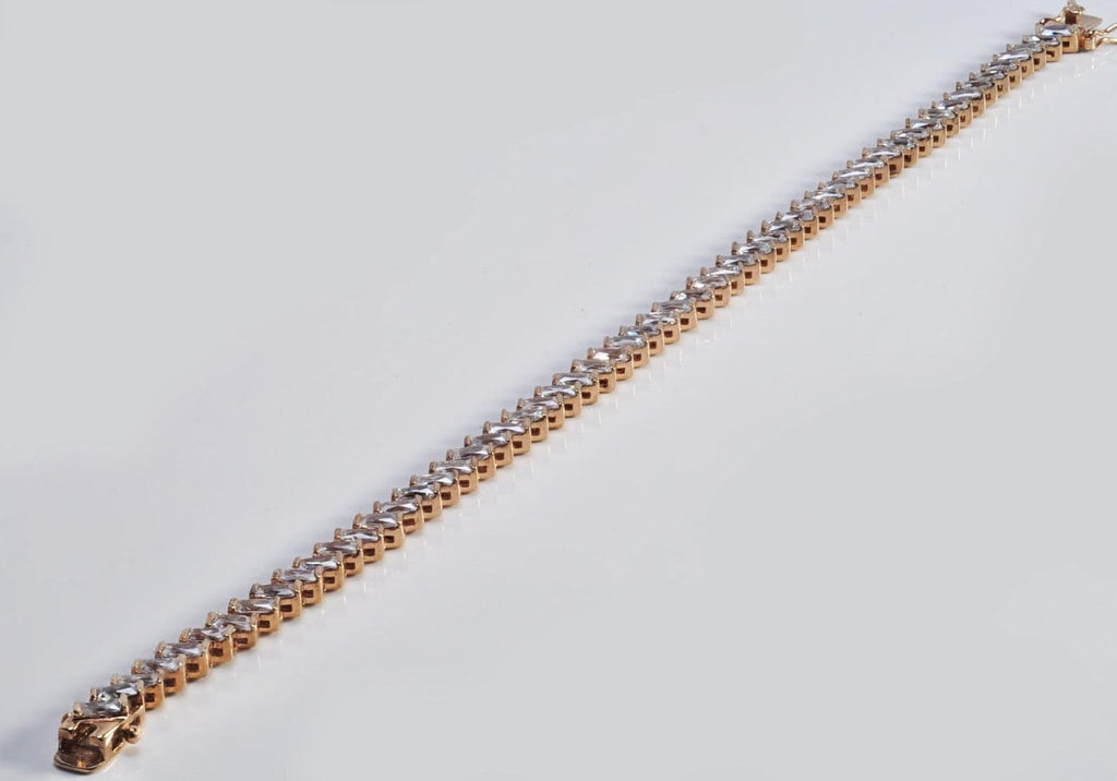 Handmade Genuine Zircon Gemstone Rose Silver Bracelet, Zircon Bracelet Jewelry,Handcrafted, Gift For Her, Wedding Gift