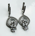 Handmade Sterling Silver Zircon Earrings: December Birthstone Jewelry