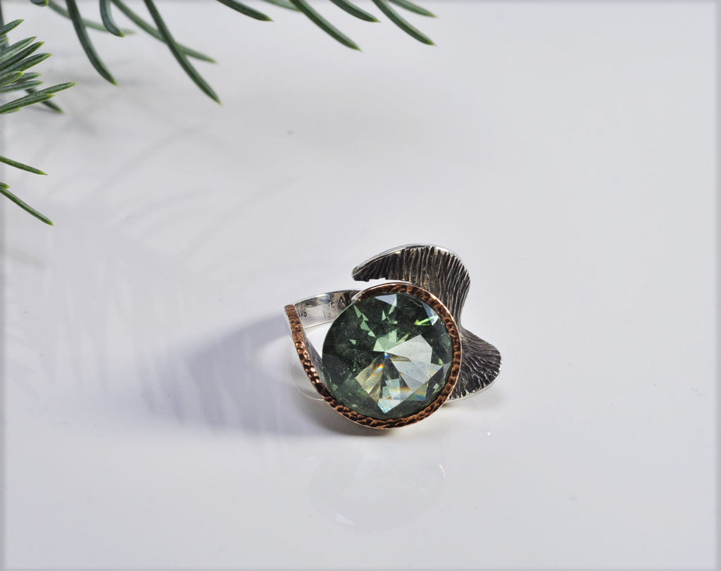 Handmade Genuine Topaz Silver Ring, Topaz Sterling Silver Jewelry,Topaz Gemstone Ring,Anniversary Ring Gift for Her