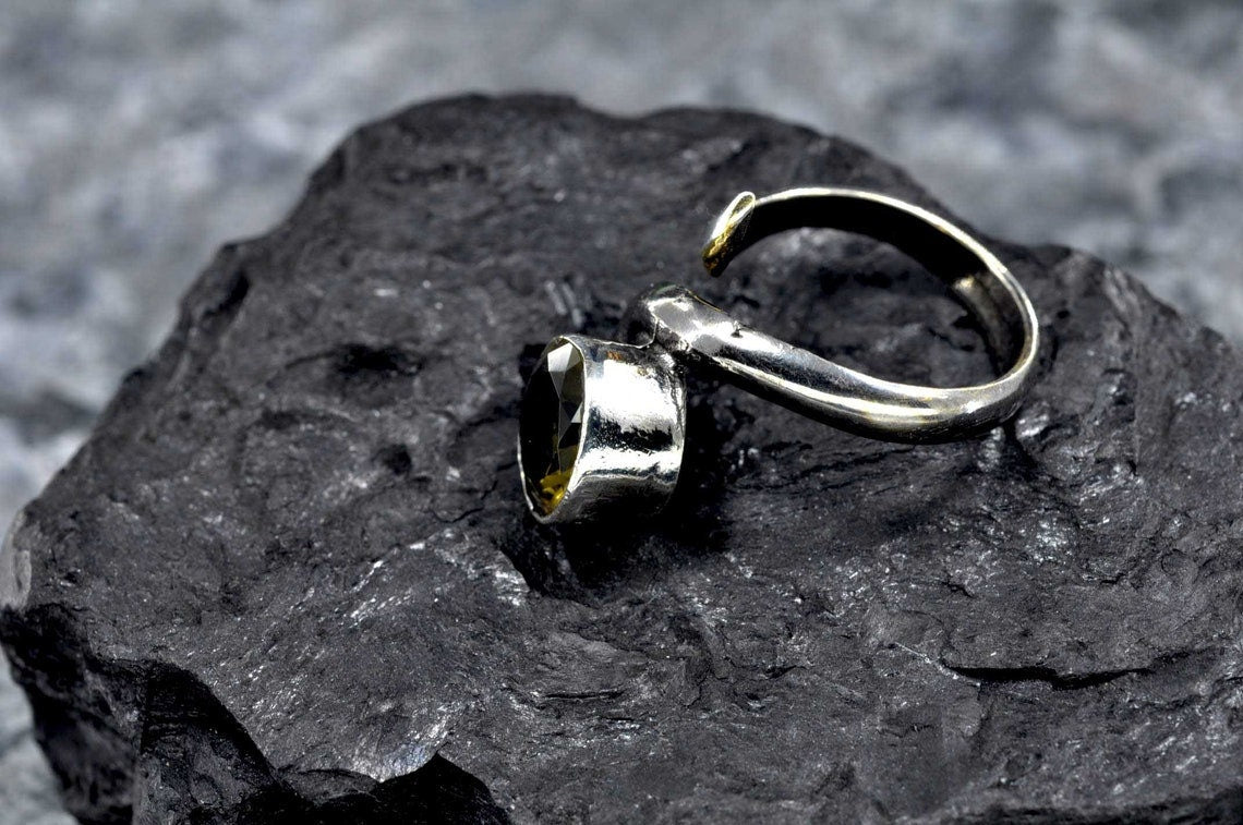 Handmade Genuine Sultanite Silver Ring,Color changing Sultanite Jewelry