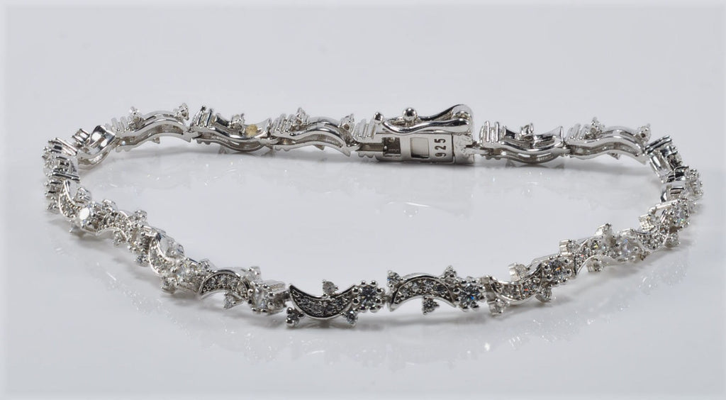 Handmade Genuine Zircon Gemstone Silver Bracelet, Zircon Bracelet Jewelry,Handcrafted, Gift For Her, Wedding Gift