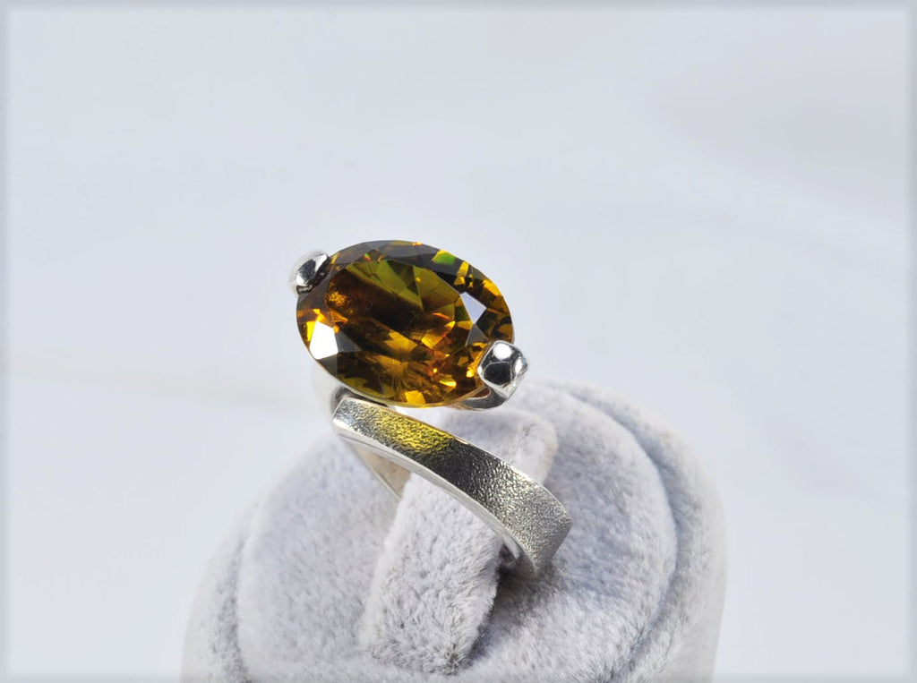 Handmade Color Changing Sultanite Silver Ring, Handcrafted Sultanite Ring Jewelry,Wedding Ring Gift, Anniversary Gift,Gift for Her