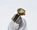 Handmade Color Changing Sultanite Silver Ring, Turkish Diaspora Ring