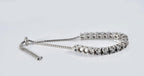 Dazzling Zircon Gemstone Bracelet in 925 Sterling Silver – Handcrafted Adjustable Elegance