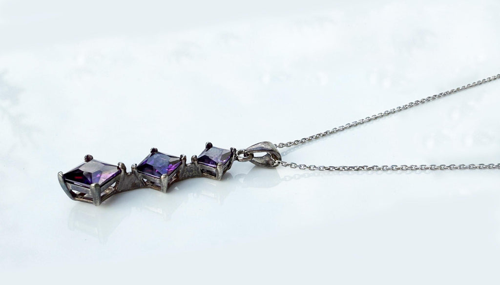 Handmade Amethyst 925 Sterling Silver Necklace: Gemstone Jewelry