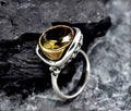 Handmade Sultanite Silver Ring, Color Change Gemstone Jewelry