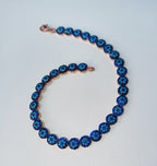 Elegant Neon Gemstone Bracelet – Unique Handmade Rose Silver Jewelry for Women