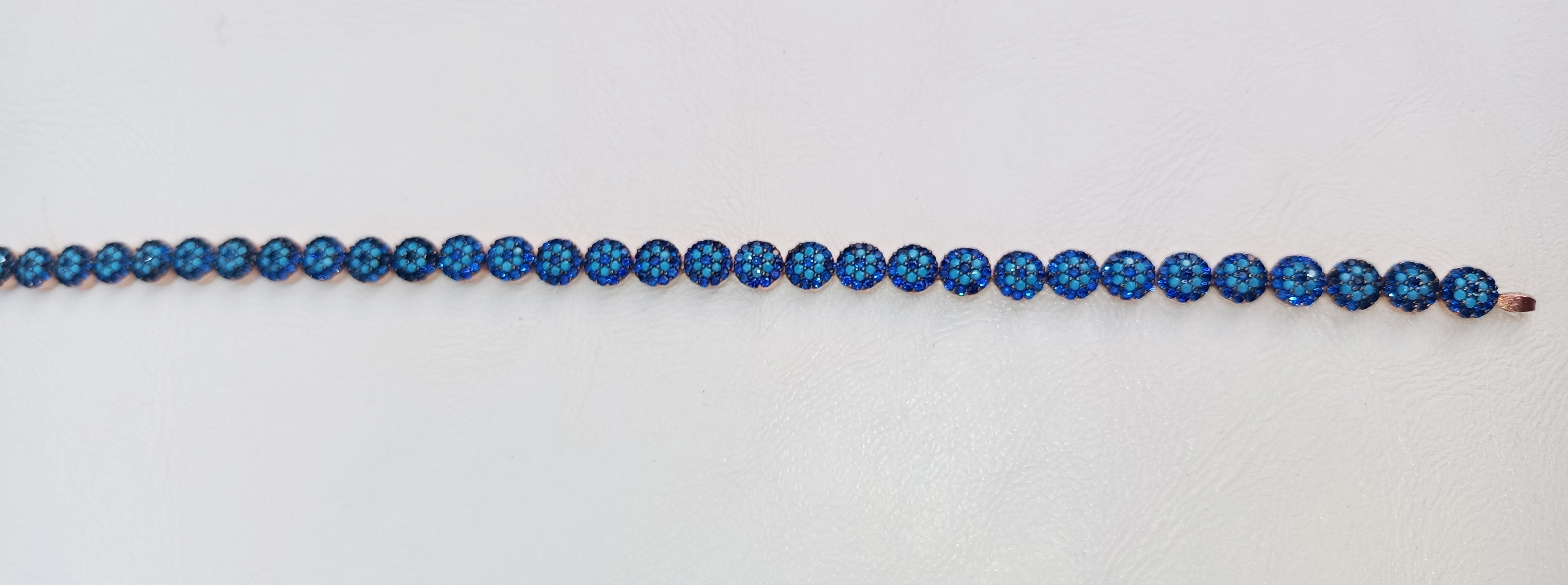 Elegant Neon Gemstone Bracelet – Unique Handmade Rose Silver Jewelry for Women