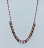 Elegant Multicolor Zircon Pendant Necklace – Authentic Rose Silver Jewelry