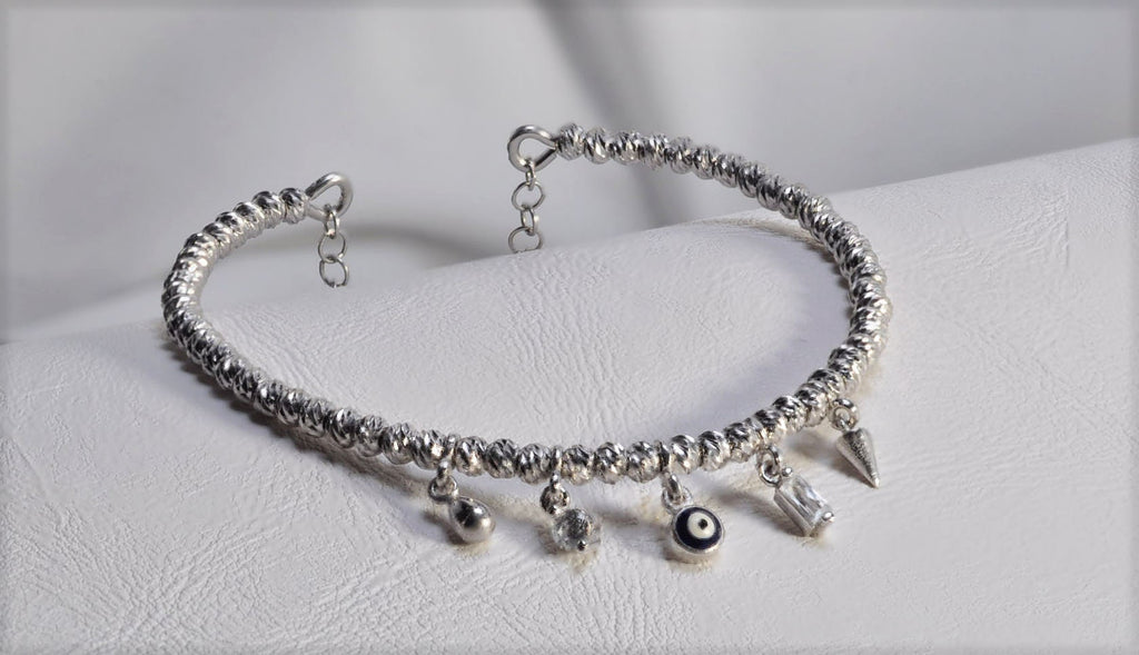 Handmade Genuine Zircon Gemstone Silver Bracelet, Zircon Bracelet Jewelry,Handcrafted, Gift For Her, Wedding Gift