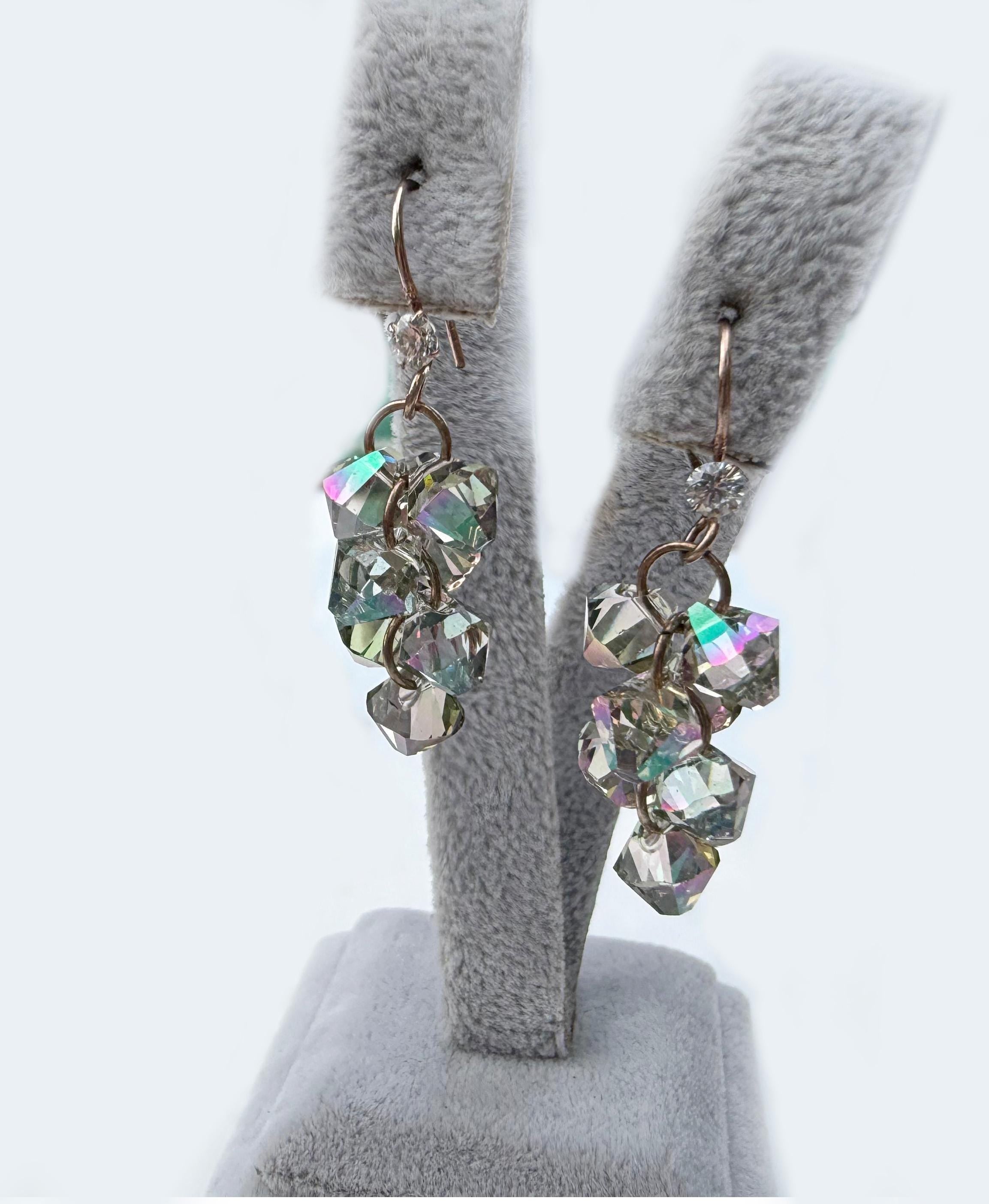 Handmade Mystic Topaz Sterling Silver Earrings: Gemstone Jewelry