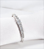 Handmade Baguette Zircon 925 Sterling Silver Bracelet, Wedding Jewelry