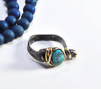 Handmade Turquoise Ring: 925 Sterling Silver Band, Natural Gemstone