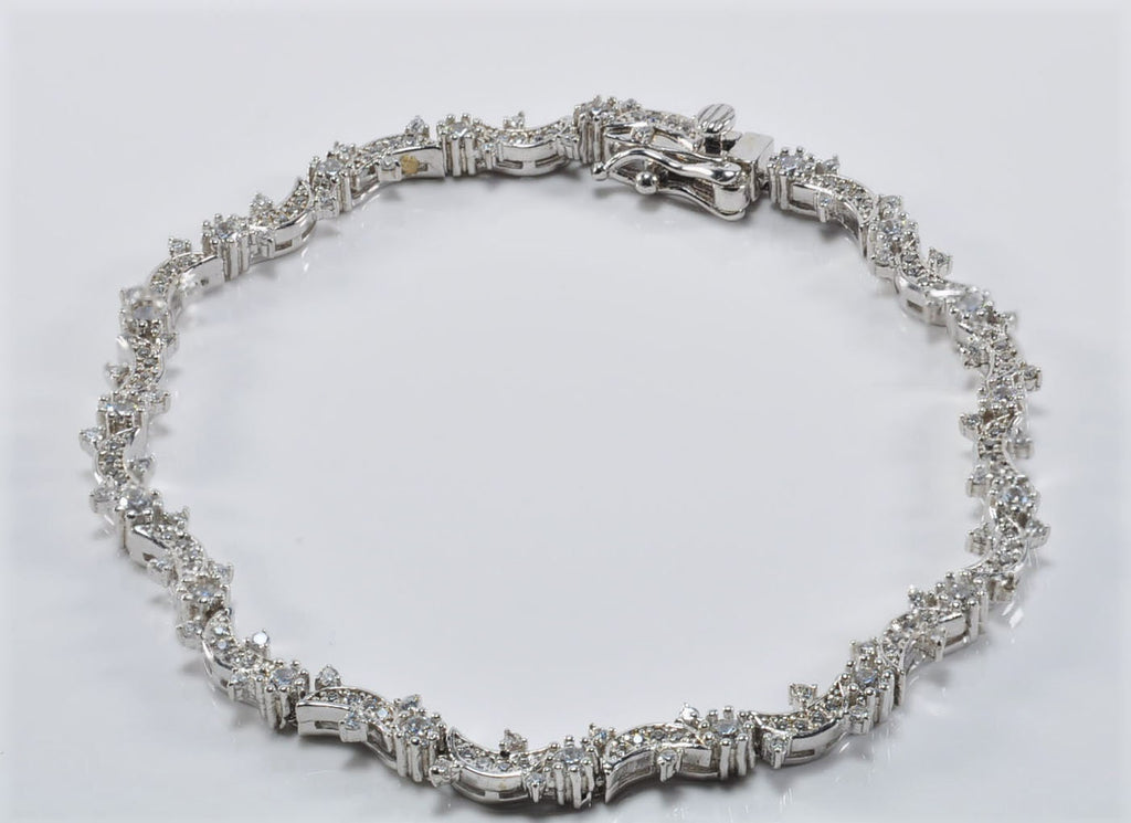 Handmade Genuine Zircon Gemstone Silver Bracelet, Zircon Bracelet Jewelry,Handcrafted, Gift For Her, Wedding Gift