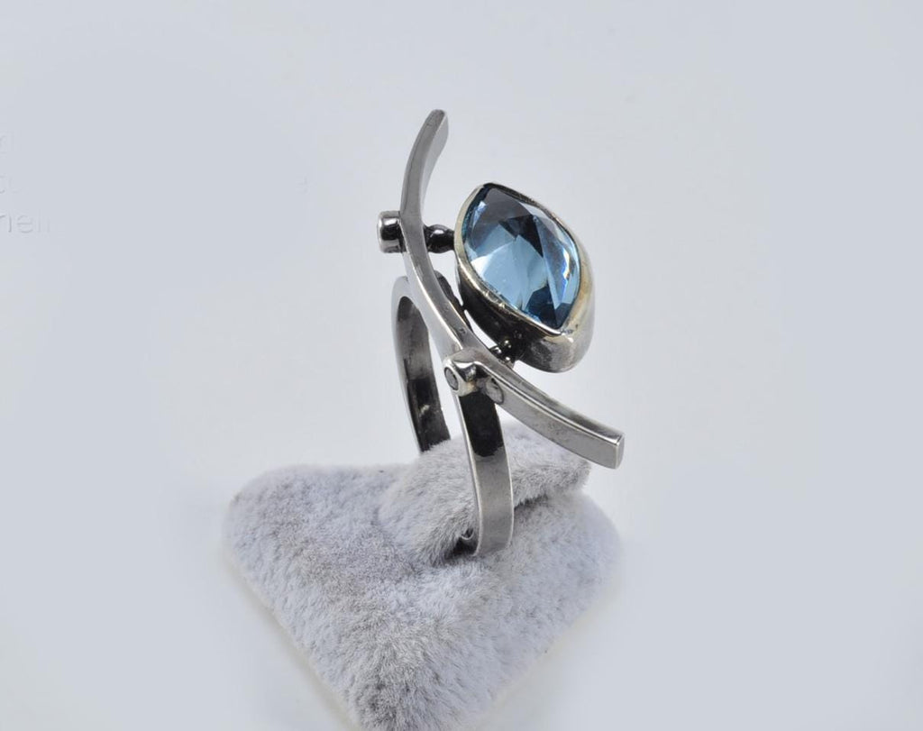 Handmade Aquamarine Ring: 925 Sterling Silver Jewelry Gift