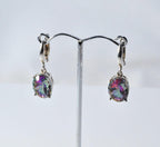 Handmade Genuine Natural Mystic Topaz Silver Earring,Mystic Topaz Earring Jewelry,Handcrafted Earring Gift for Her