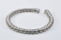 Handmade Genuine Baguette Zircon Gemstone Silver Bracelet, Zircon Bracelet Jewelry,Handcrafted, Gift For Her, Wedding Gift