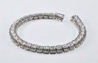 Handmade Genuine Baguette Zircon Gemstone Silver Bracelet, Zircon Bracelet Jewelry,Handcrafted, Gift For Her, Wedding Gift