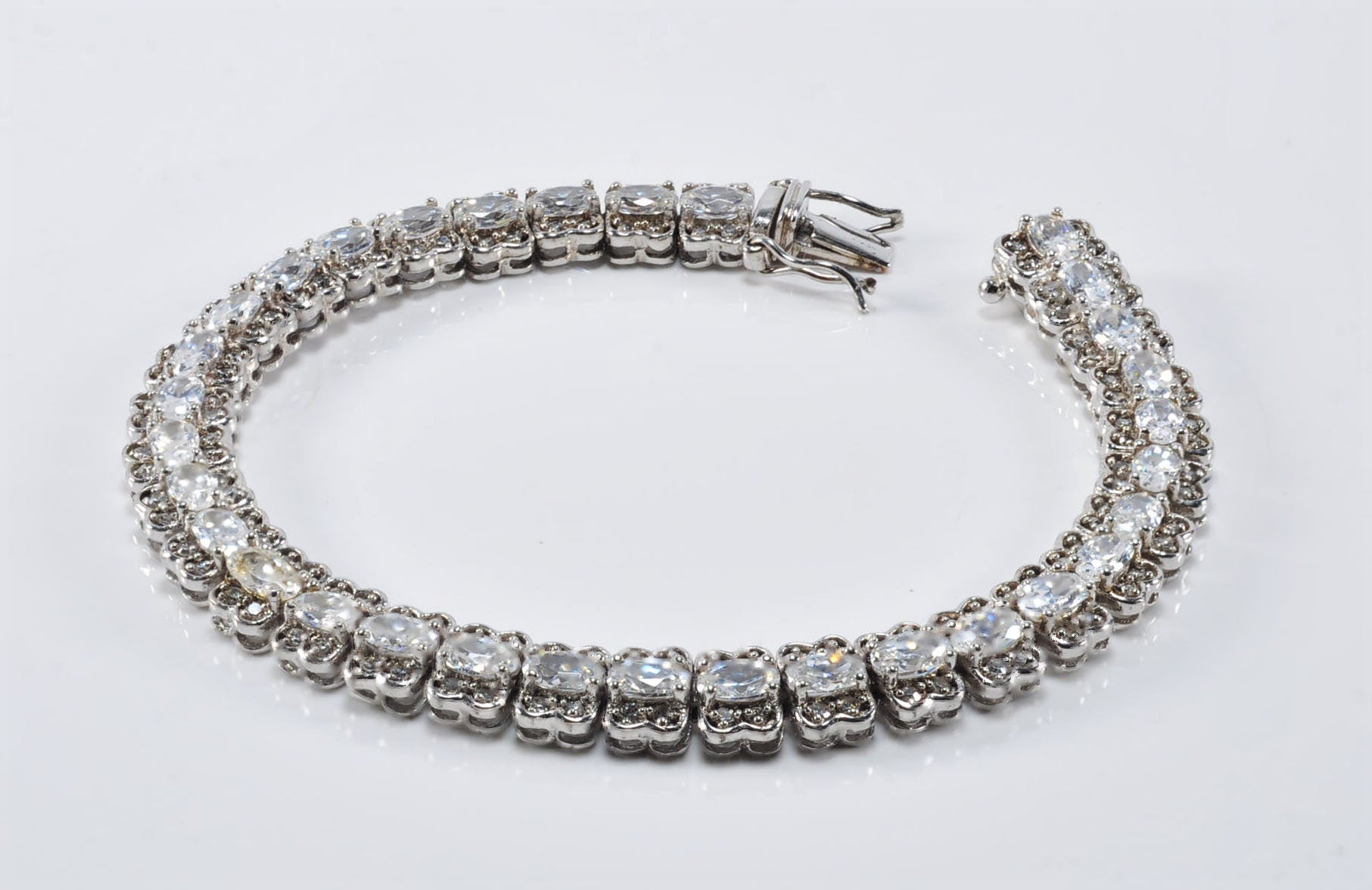Handmade Genuine Baguette Zircon Gemstone Silver Bracelet, Zircon Bracelet Jewelry,Handcrafted, Gift For Her, Wedding Gift