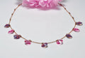 Handmade Rose Quartz and Amethyst Silver Necklace,925 Sterling Silver Genuine Authentic Necklace,Rose Quartz and Amethyst Gemstone Jewelry
