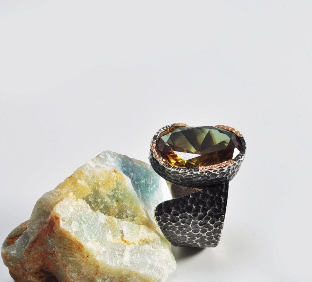 Handmade Sultanite Ring in Sterling Silver, Unique Gemstone Jewelry, Color‑Changing Design